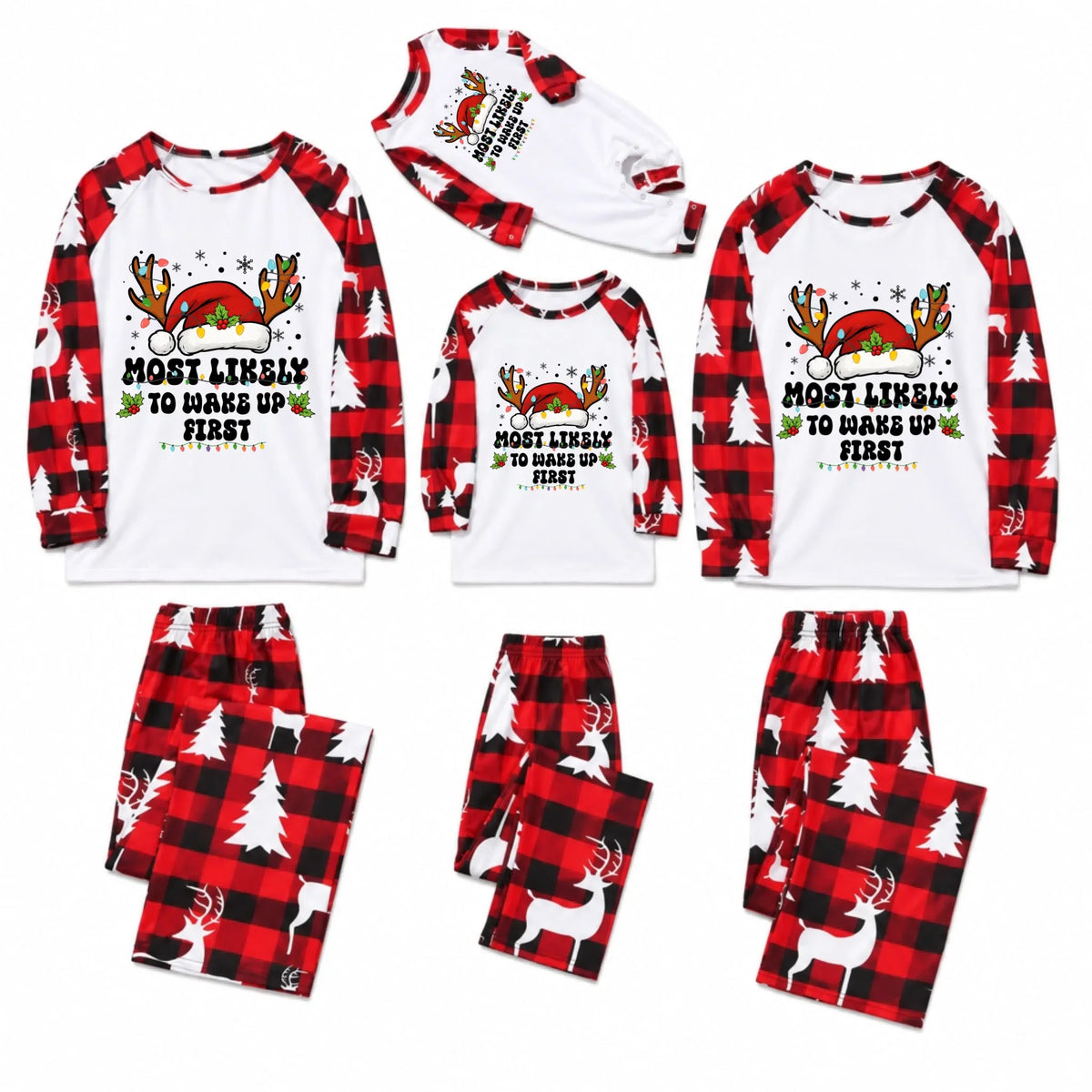 Funny Most Likely To Christmas Matching Pajamas for Family