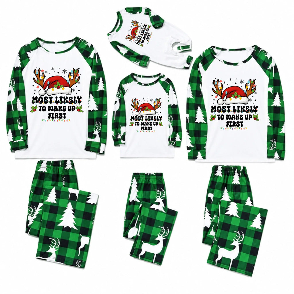 Funny Most Likely To Christmas Matching Pajamas for Family