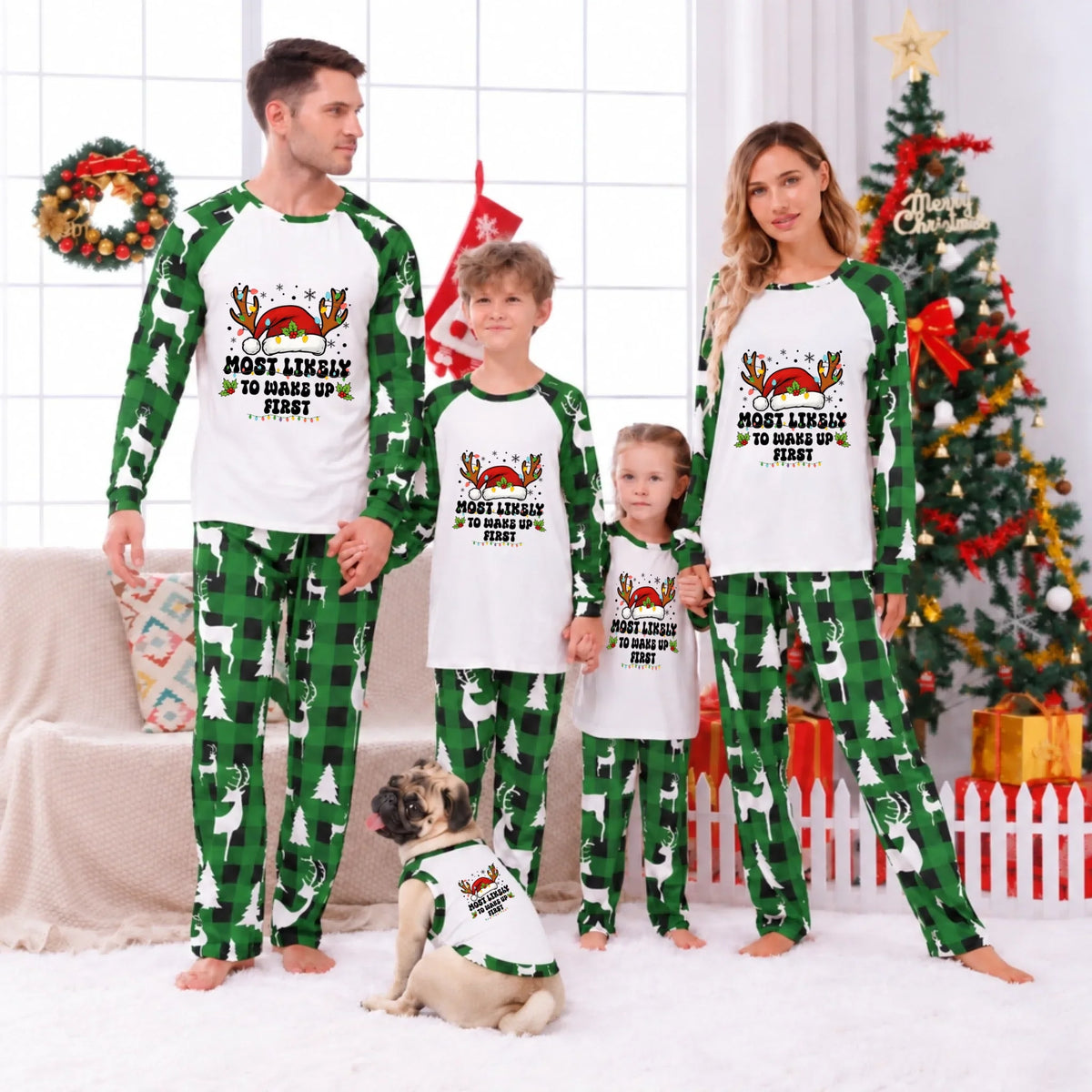 Funny Most Likely To Christmas Matching Pajamas for Family