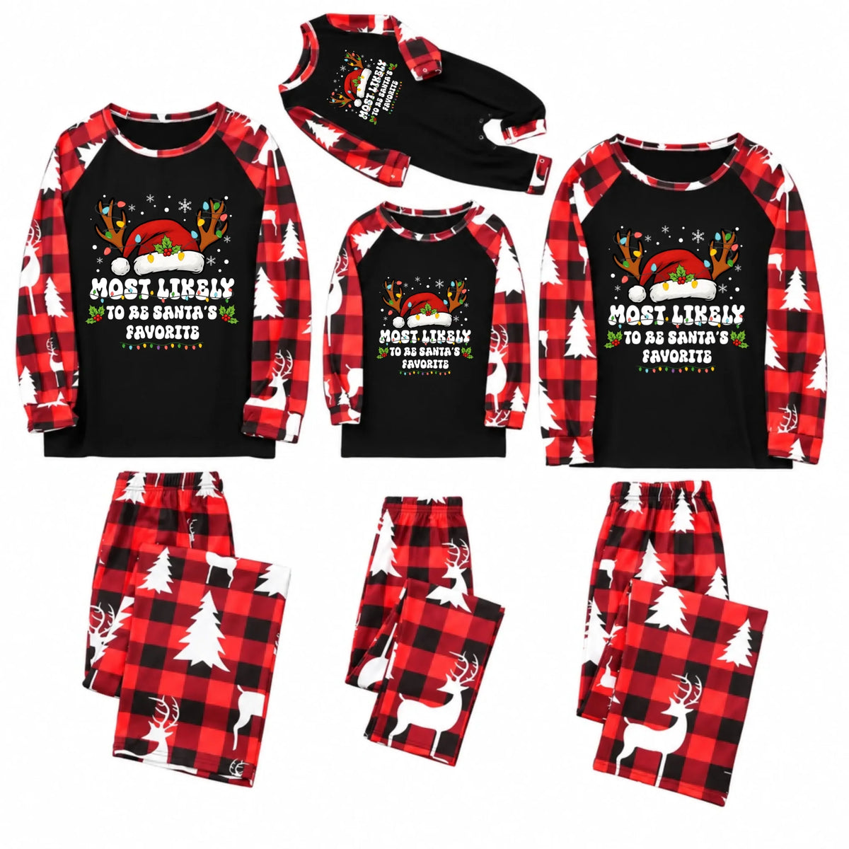 Funny Most Likely To Christmas Matching Pajamas for Family