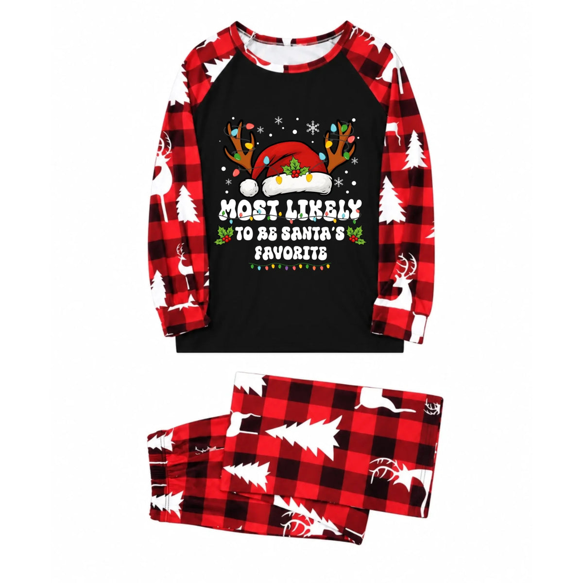 Funny Most Likely To Christmas Matching Pajamas for Family