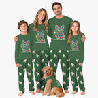 Red Funny French Bulldog Matching Family Xmas Pajamas With Pockets