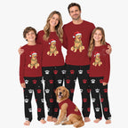 Christmas Pajamas For Family With Golden Retrievers On Them And Pockets